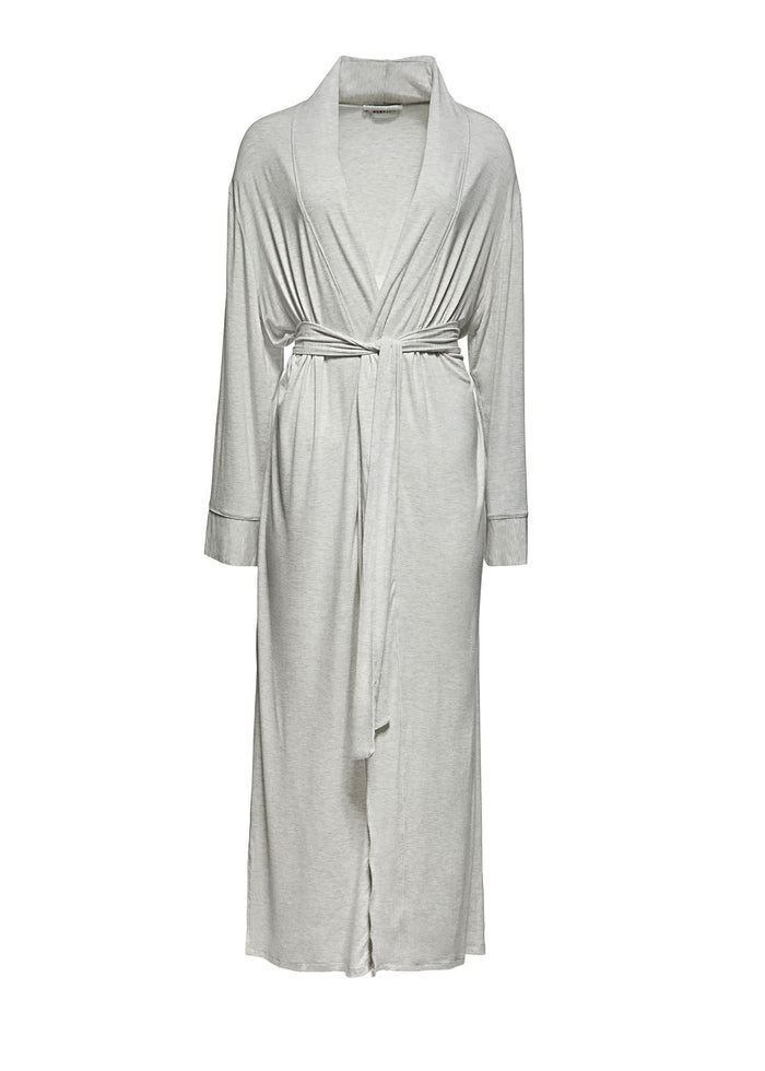 Bumpsuit Maternity Loungewear The Cloud robe in Heather Grey