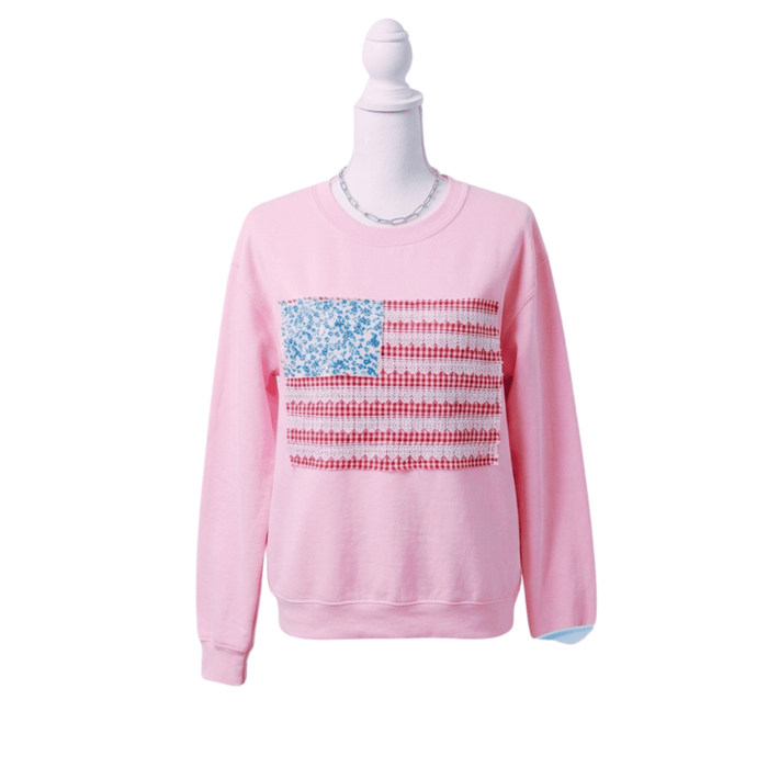 The Ragged Edge: Sweet Sweet Liberty Sweatshirt in Pink