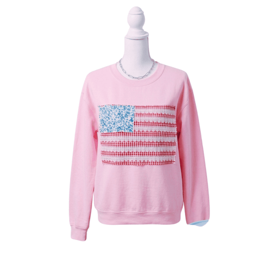 The Ragged Edge: Sweet Sweet Liberty Sweatshirt in Pink