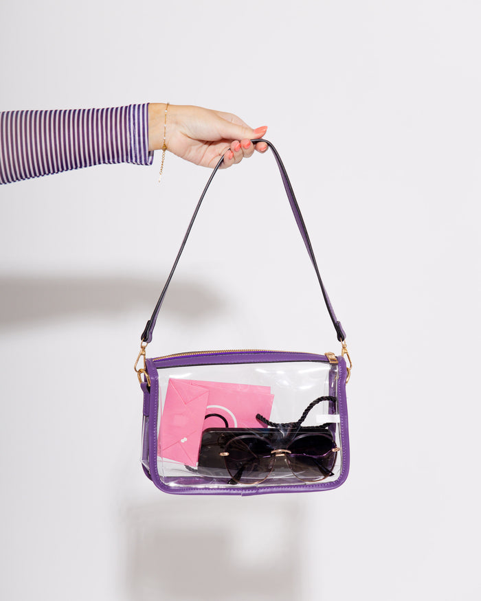 The Stadium Star Clear Bag in Purple
