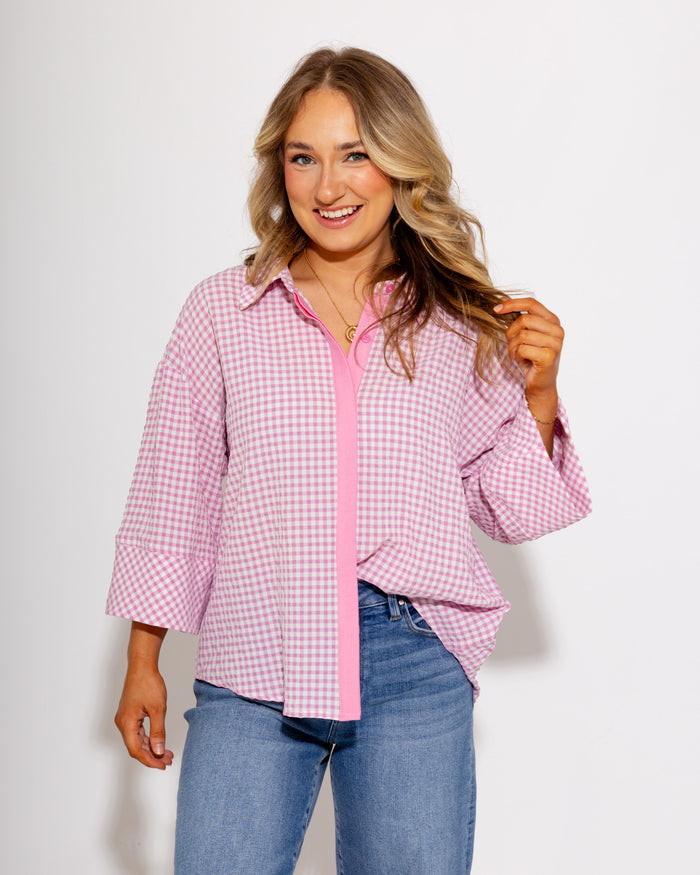 The Tailored Gingham Top