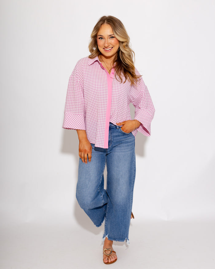 The Tailored Gingham Top