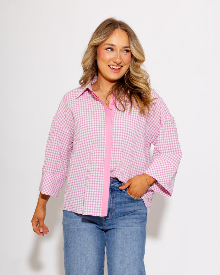 The Tailored Gingham Top