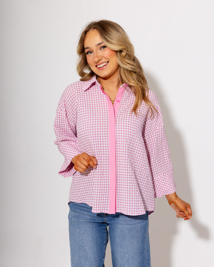 The Tailored Gingham Top