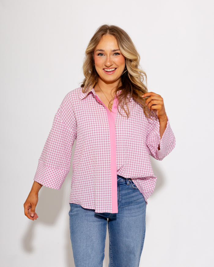 The Tailored Gingham Top