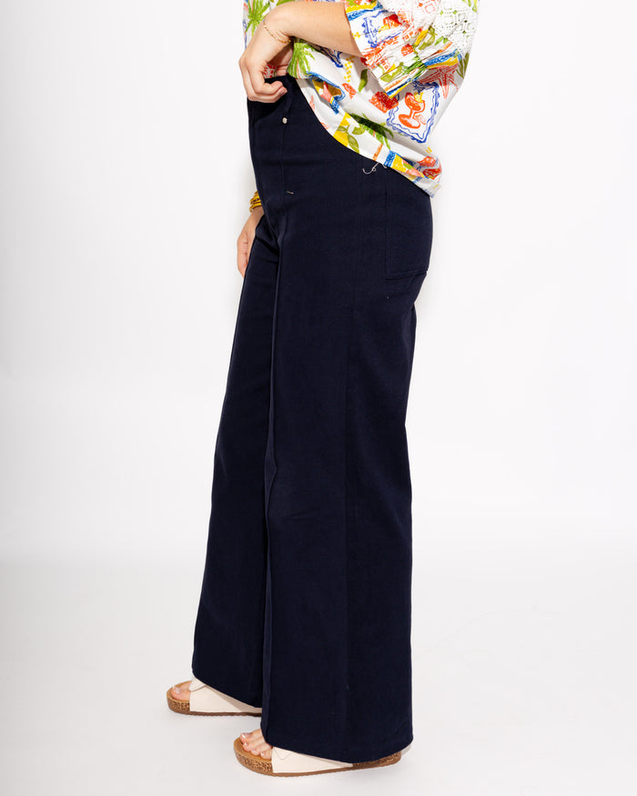 The Tailored Wide Leg Pant in Navy