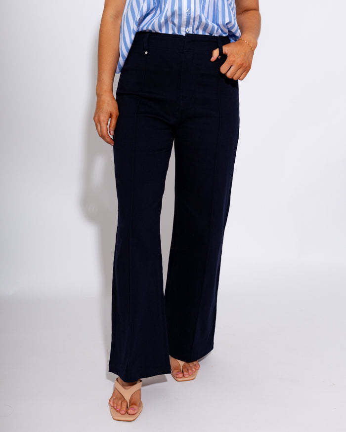 The Tailored Wide Leg Pant in Navy