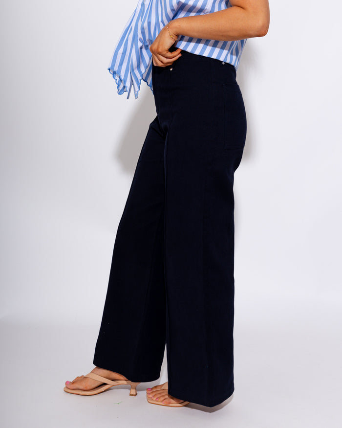 The Tailored Wide Leg Pant in Navy
