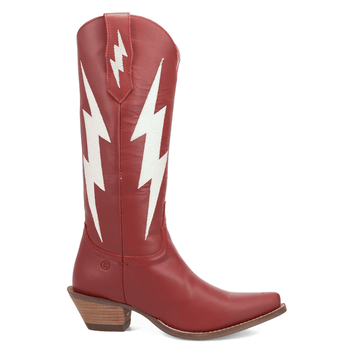 PRODUCT SHOT THUNDERBOLT LEATHER BOOT AT 90 DEGREE INSIDE ANGLE