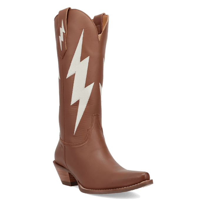 PRODUCT SHOT THUNDERBOLT LEATHER BOOT AT 45 DEGREE ANGLE