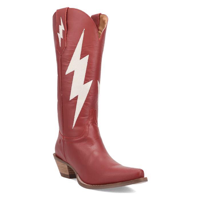 PRODUCT SHOT THUNDERBOLT LEATHER BOOT AT 45 DEGREE ANGLE
