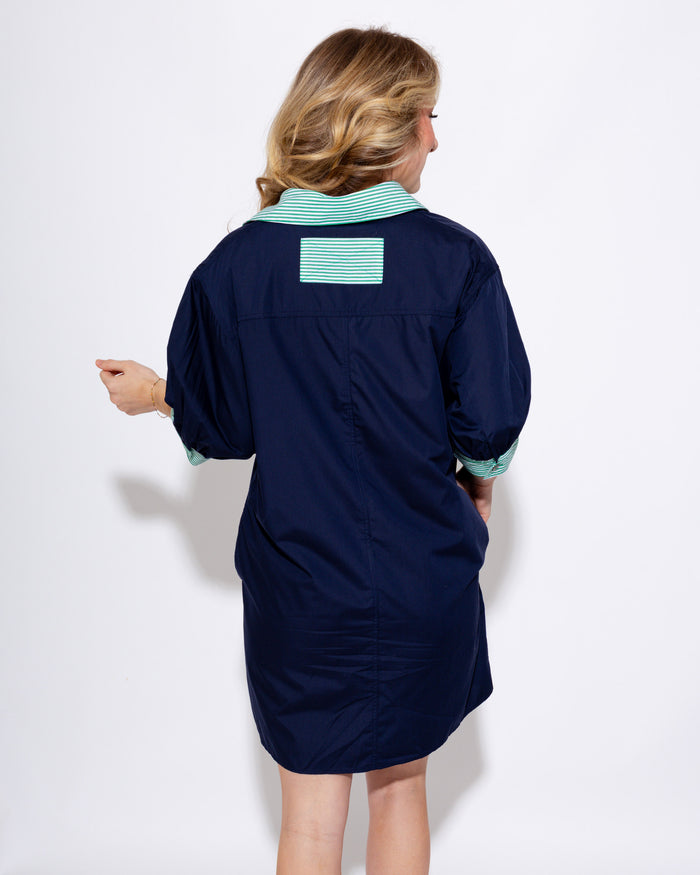 Timeless Contrast Stripe Mini Dress