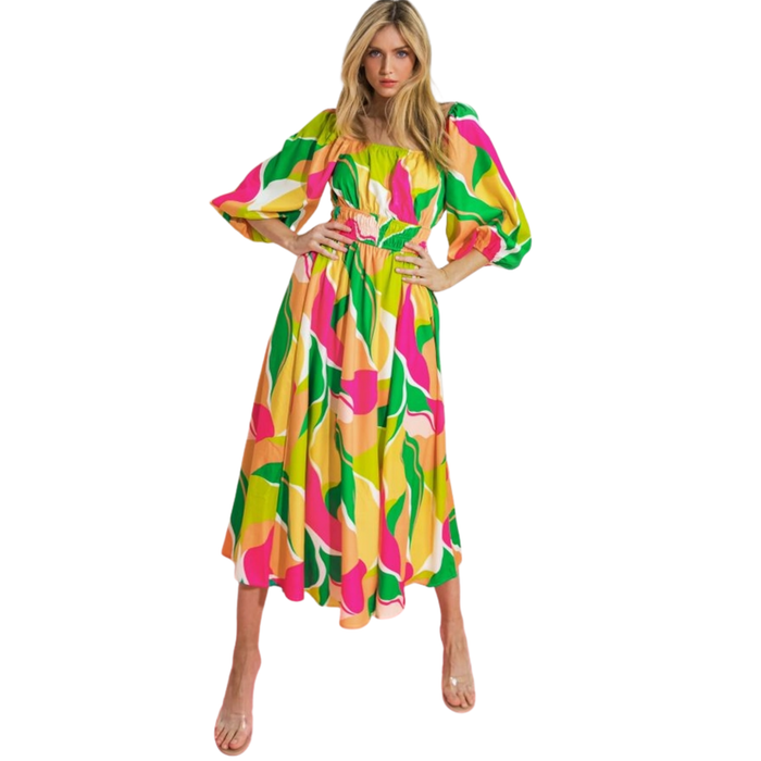Tropicana Bloom Midi Dress