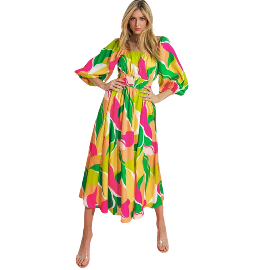 Tropicana Bloom Midi Dress