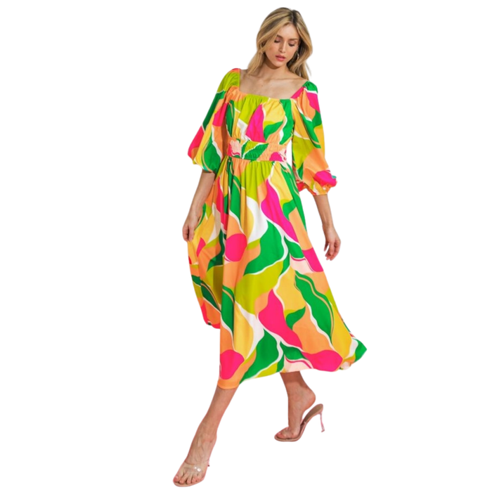 Tropicana Bloom Midi Dress