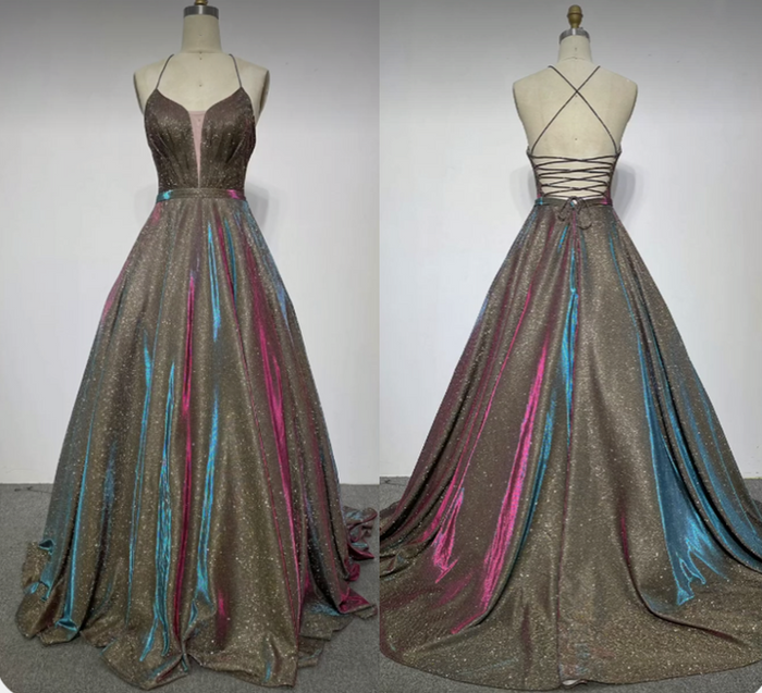 Unique Prom Dress 2022  Spaghetti strap Corset back Long Velvet