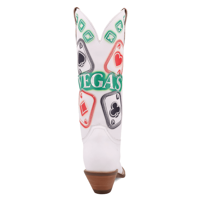 PRODUCT SHOT VEGAS LEATHER BOOT AT 180 DEGREE BACK ANGLE