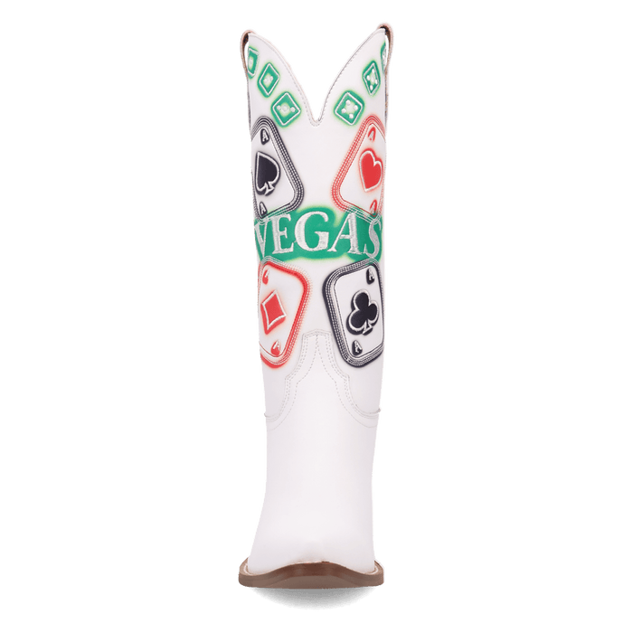 PRODUCT SHOT VEGAS LEATHER BOOT AT FRONT ANGLE