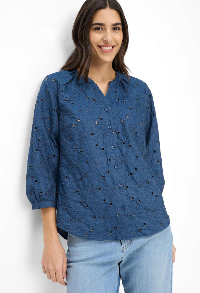Velia Cotton Embroidered Blouse