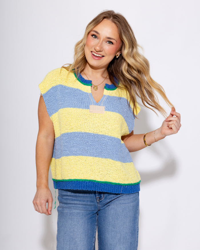 Vibrant Stripe Knit Top
