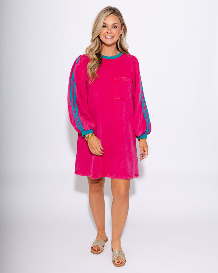 Washed Sweatshirt Dress