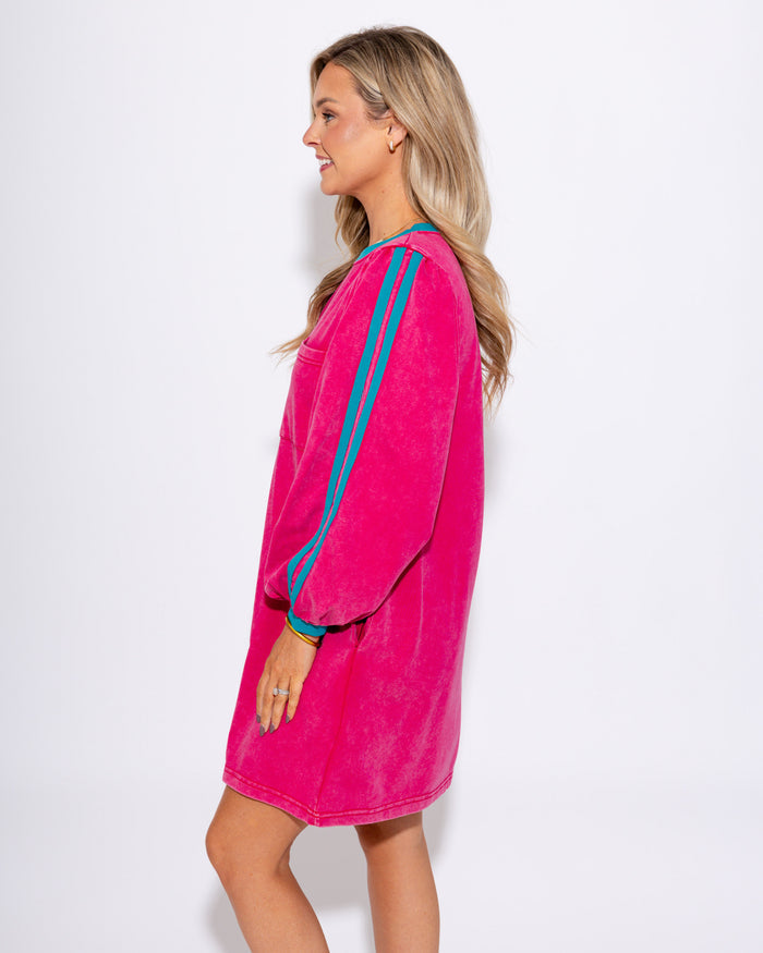 Washed Sweatshirt Dress