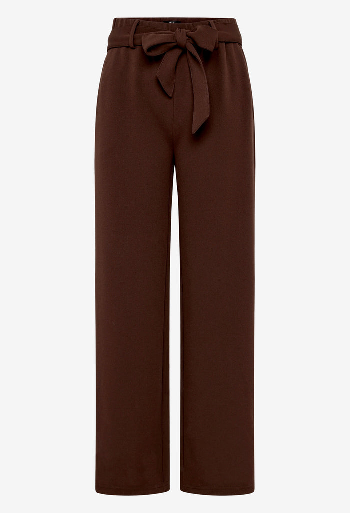 Wide Leg Belted Trousers