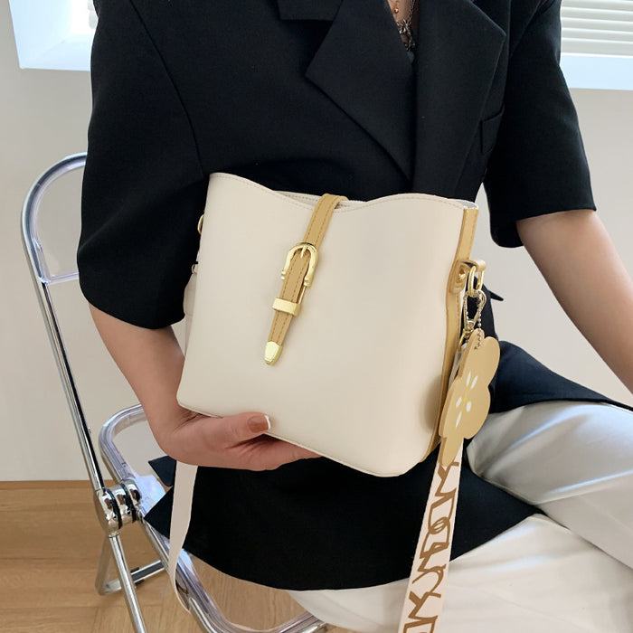 Wide Shoulder Strap Crossbody Bag