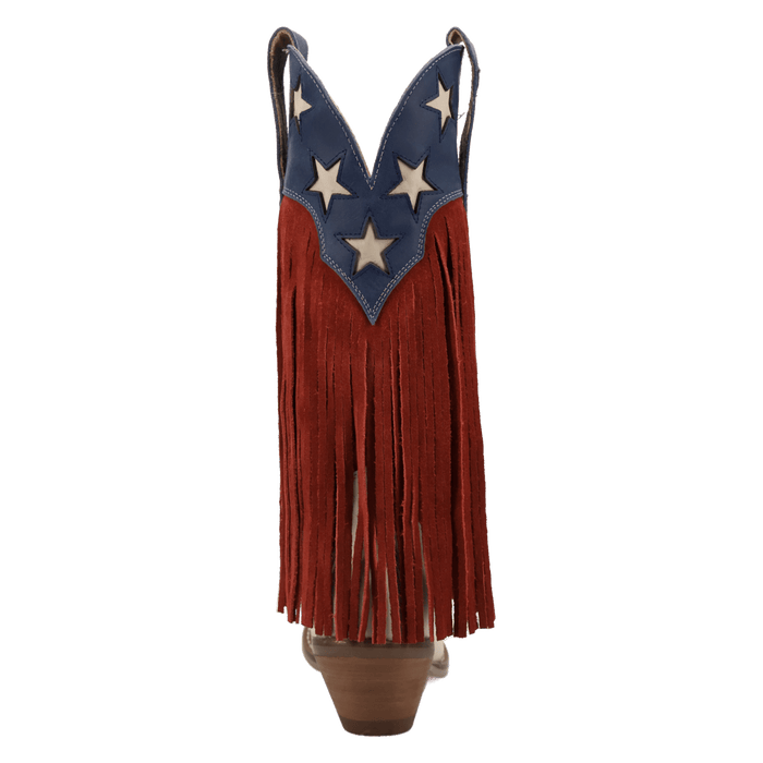 PRODUCT SHOT WILD N' FREE LEATHER BOOT AT 180 DEGREE BACK ANGLE