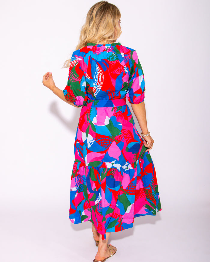 Wildflower Button Down Midi Dress