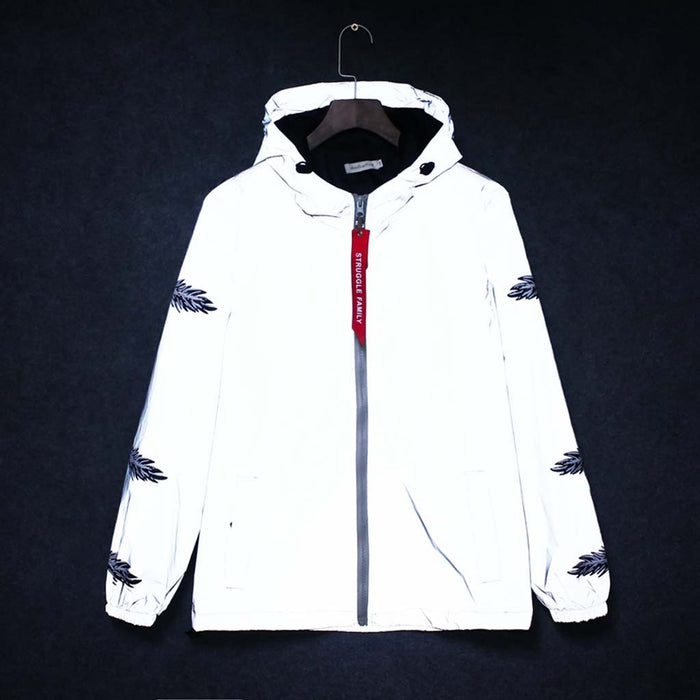 Wings printed thin reflective jacket
