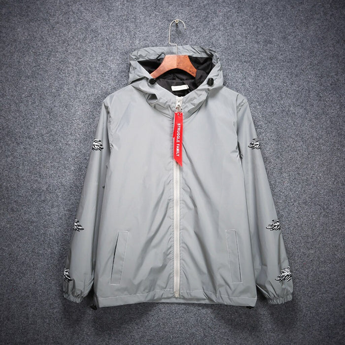 Wings printed thin reflective jacket