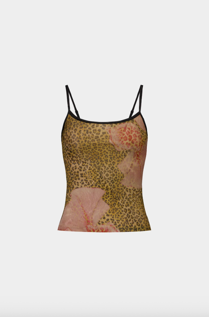 With Harper Lu Camisole - Mesh Leopard
