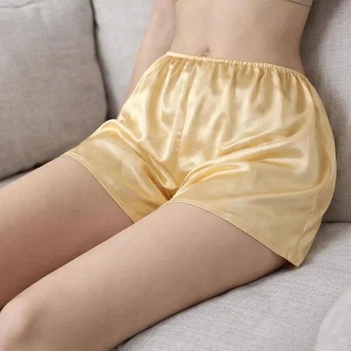 Women's 100% Mulberry Silk Safety Shorts – Breathable Anti-Exposure Inner Shorts for Summer