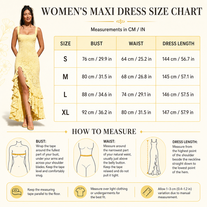 Women's Backless Sling Maxi Dress – Lace Ruffle Irregular Hem Bodycon
