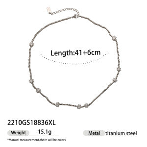 Women's Baroque Pearl Necklace – Elegant Clavicle Chain with Geometric Ring Design, Adjustable Length & Minimalist Luxury Style