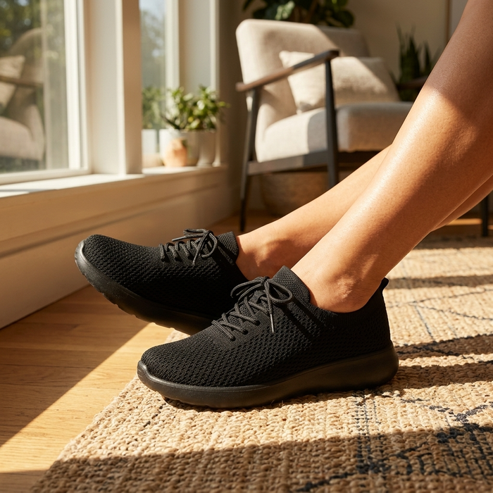 Women's Breathable Mesh Slip-On Flat Shoes – Lightweight Flyknit
