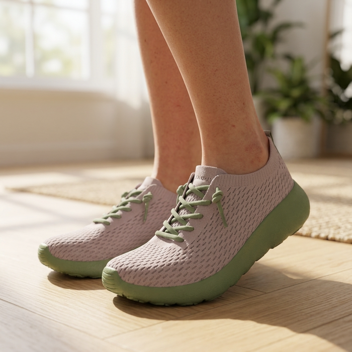 Women's Breathable Mesh Slip-On Flat Shoes – Lightweight Flyknit