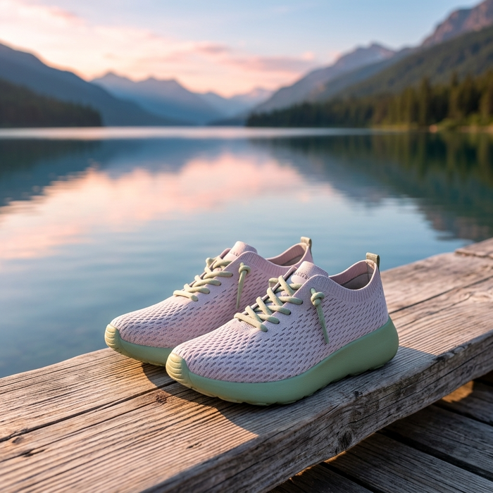 Women's Breathable Mesh Slip-On Flat Shoes – Lightweight Flyknit