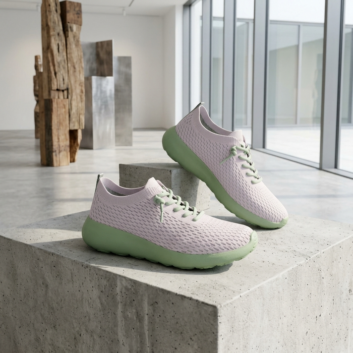 Women's Breathable Mesh Slip-On Flat Shoes – Lightweight Flyknit