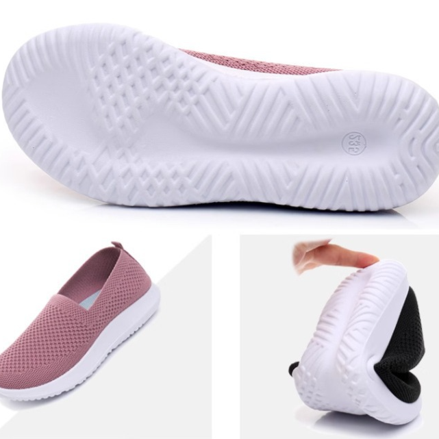 Women's Breathable Mesh Slip-On Shoes – Lightweight Comfort Sneakers with Non-Slip Sole & Soft Cushioning