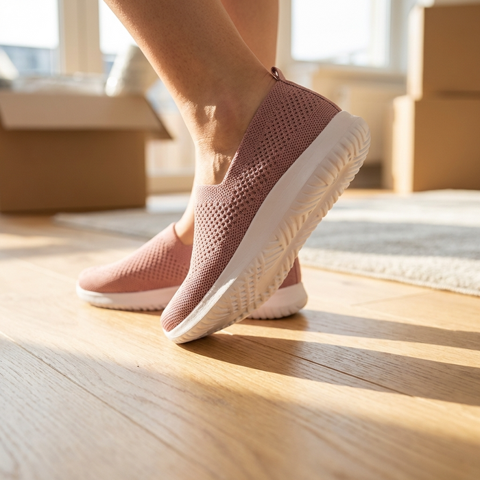 Women's Breathable Mesh Slip-On Shoes – Lightweight Comfort Sneakers with Non-Slip Sole & Soft Cushioning