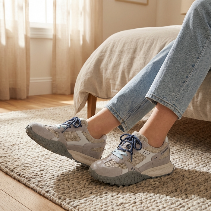 Women’s Breathable Platform Training Shoes – Mesh Wedge Sneakers with Height Boost, Pigskin Lining & Cushioned Comfort Design