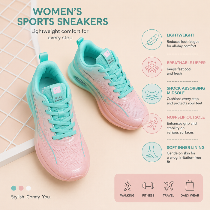 Women's Breathable Running Shoes – Carbon Plate Training Sneakers
