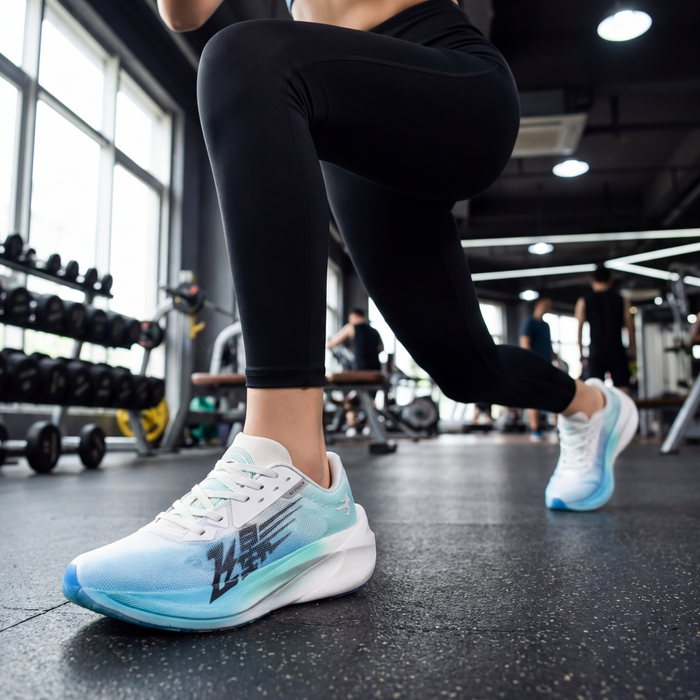 Women’s Carbon Plate Running Shoes – Lightweight Breathable Mesh Sneakers with Shock Absorption & Energy Return for Road Running & Training