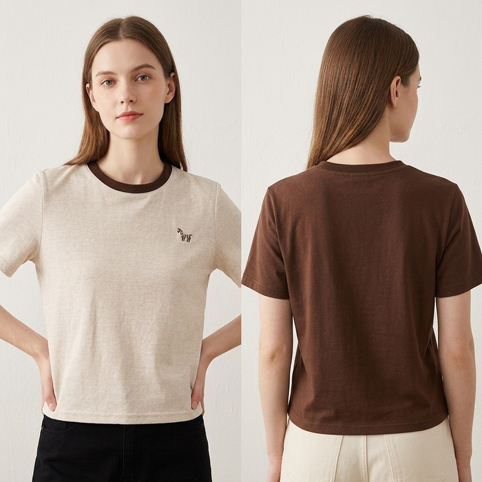 Women's Casual Color-Block Cotton T-Shirt