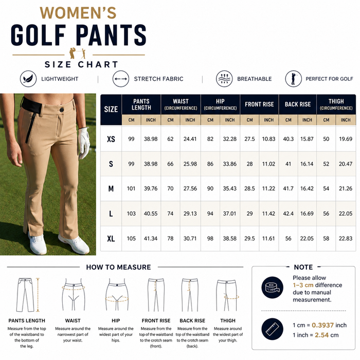 Women's Elastic Breathable Golf Flare Trousers – UPF Sun Protection