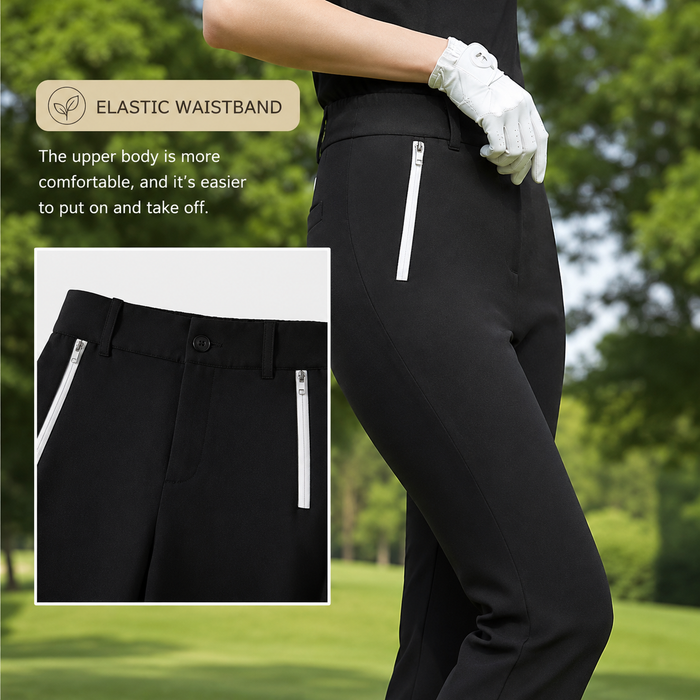 Women's Elastic Breathable Golf Flare Trousers – UPF Sun Protection
