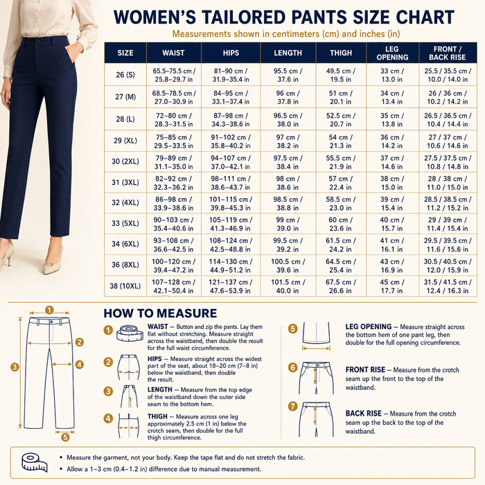 Women's Elastic High Waist Straight Leg Business Pants – Stretch Trousers