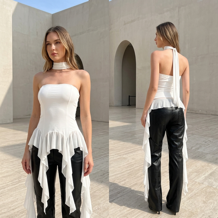 Women's Fairy Tassel Strapless Tube Top – Slim Fit
